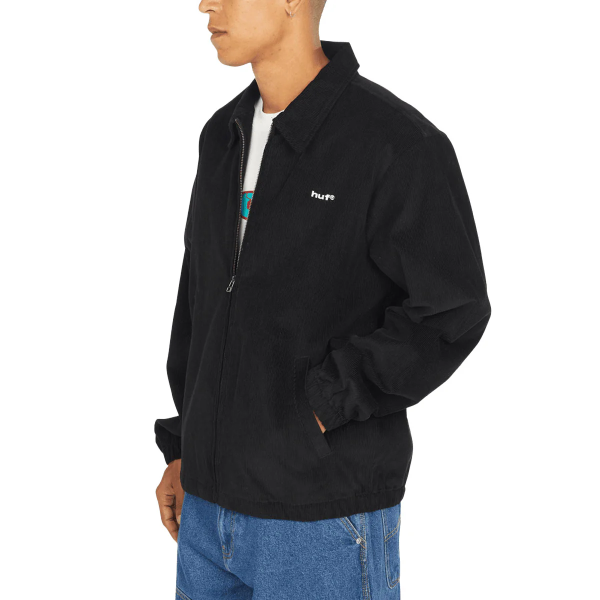 HUF 89 Corduroy Shop Jacket - Black - Image 2