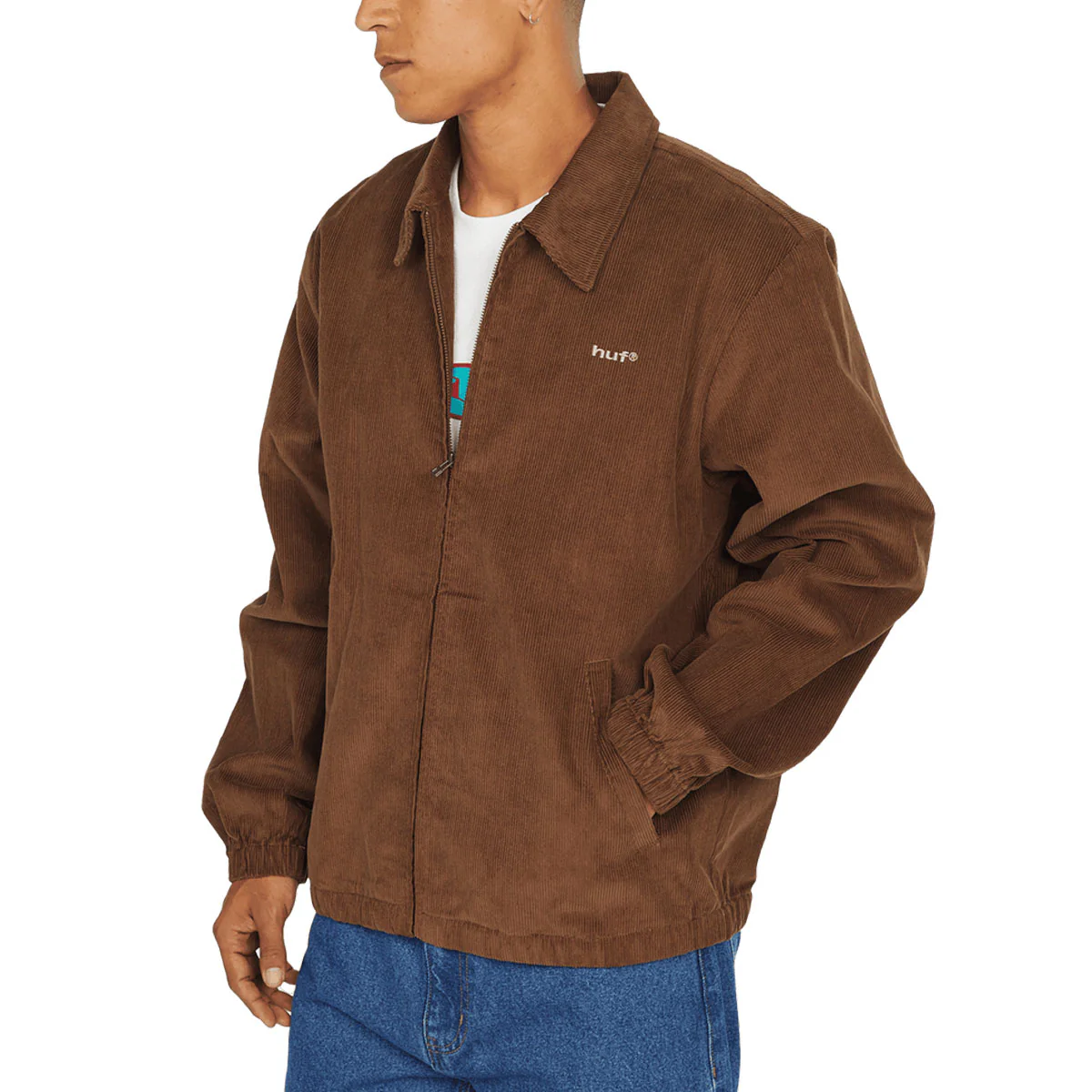 HUF 89 Corduroy Shop Jacket - Chocolate - Image 2