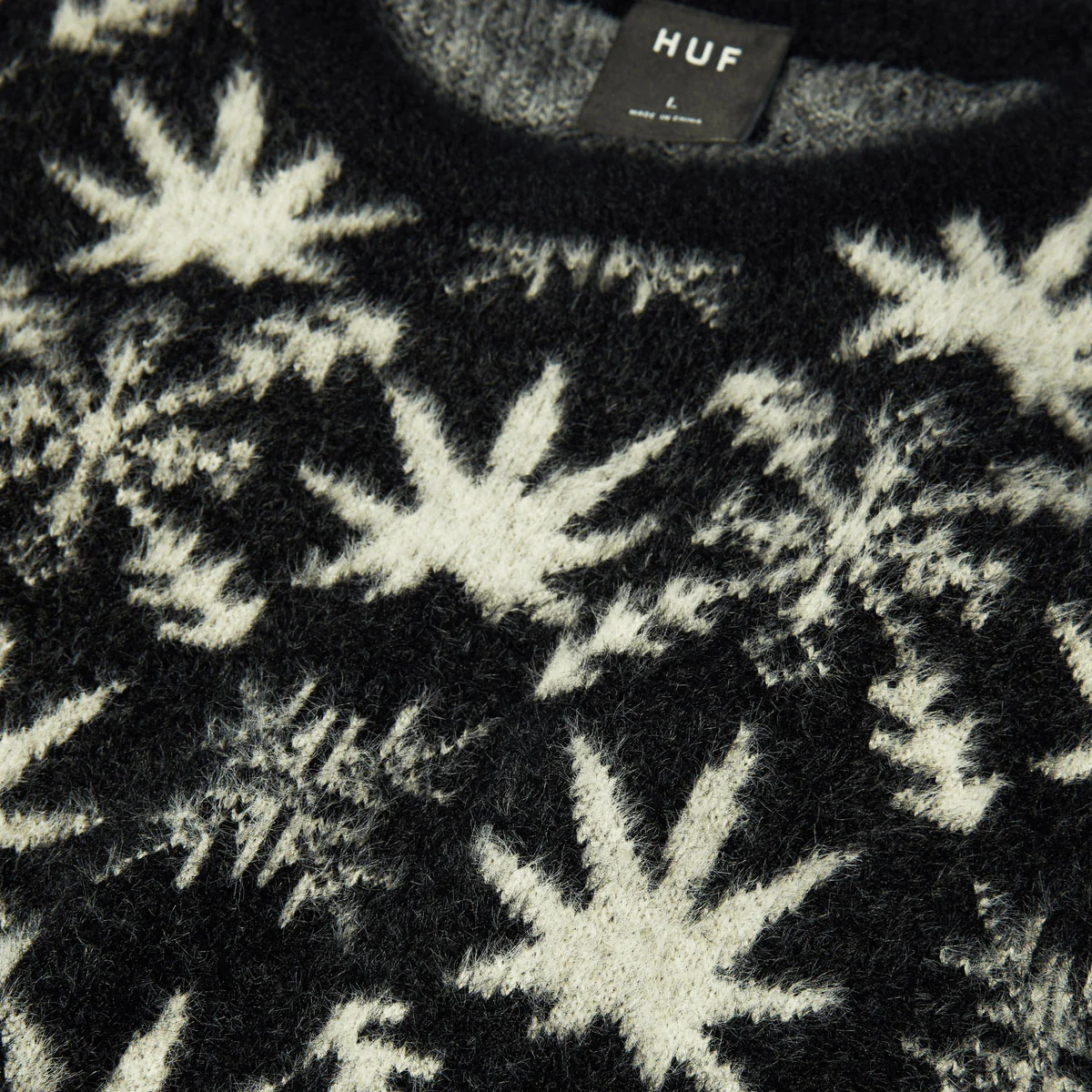 HUF Arctic Plantlife Crewneck Sweatshirt - Black - Image 2