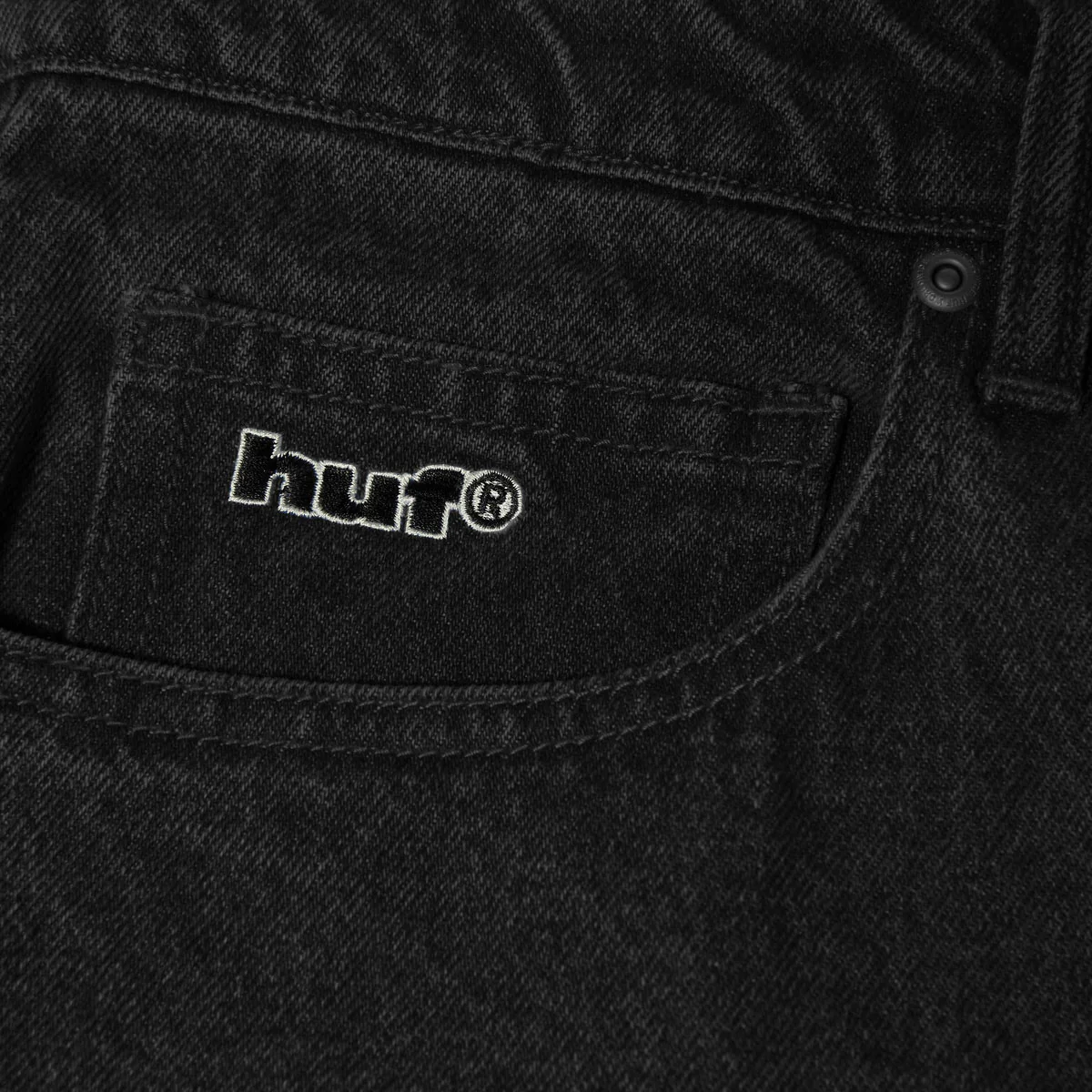 HUF Basic Ass Jeans - Faded Black - Image 5