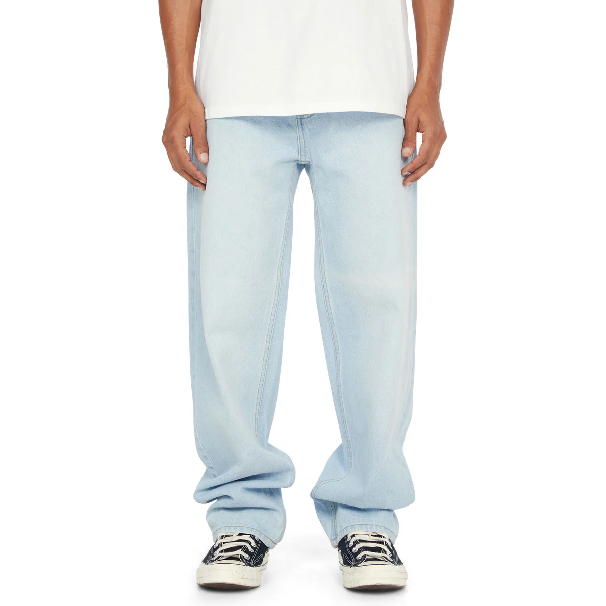 HUF Basic Ass Jeans - Washed Light Blue - Image 2