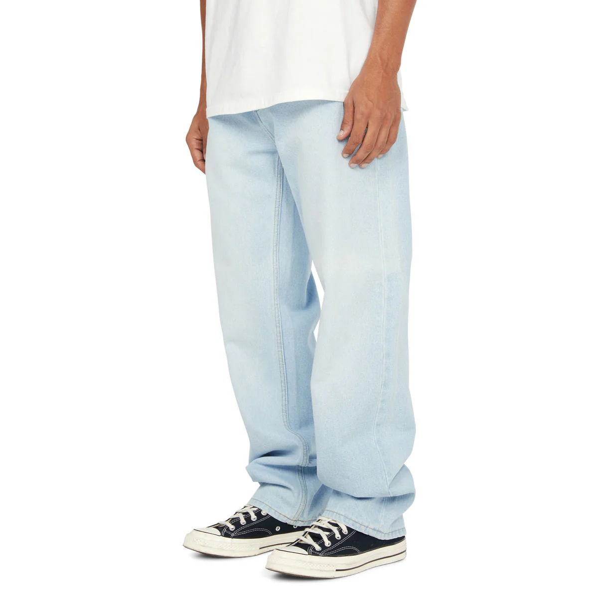 HUF Basic Ass Jeans - Washed Light Blue - Image 3