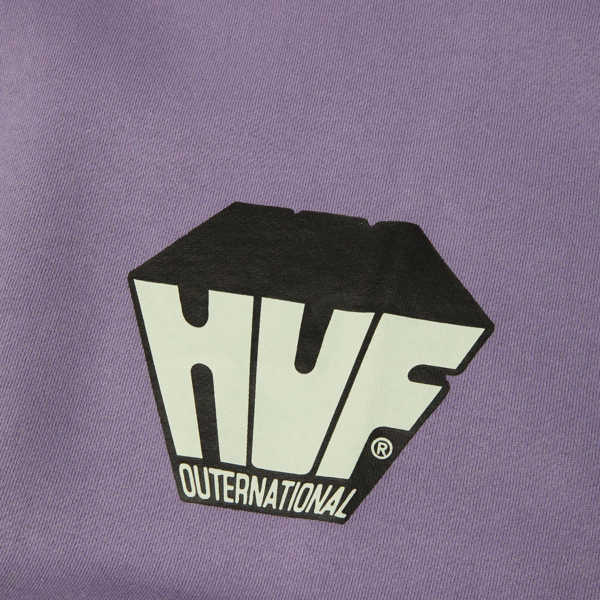 HUF Big Block Crew Sweatshirt - Dust Purple - Image 2