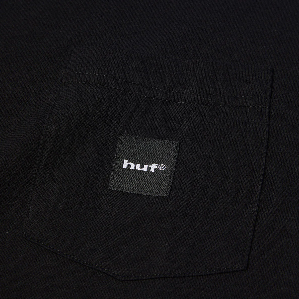 HUF Box Logo Pocket T-Shirt - Black/Black - Image 2