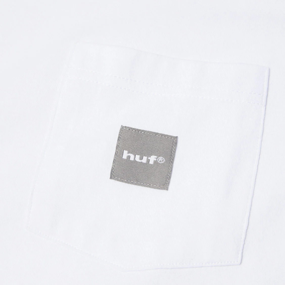 HUF Box Logo Pocket T-Shirt - White/Grey - Image 2