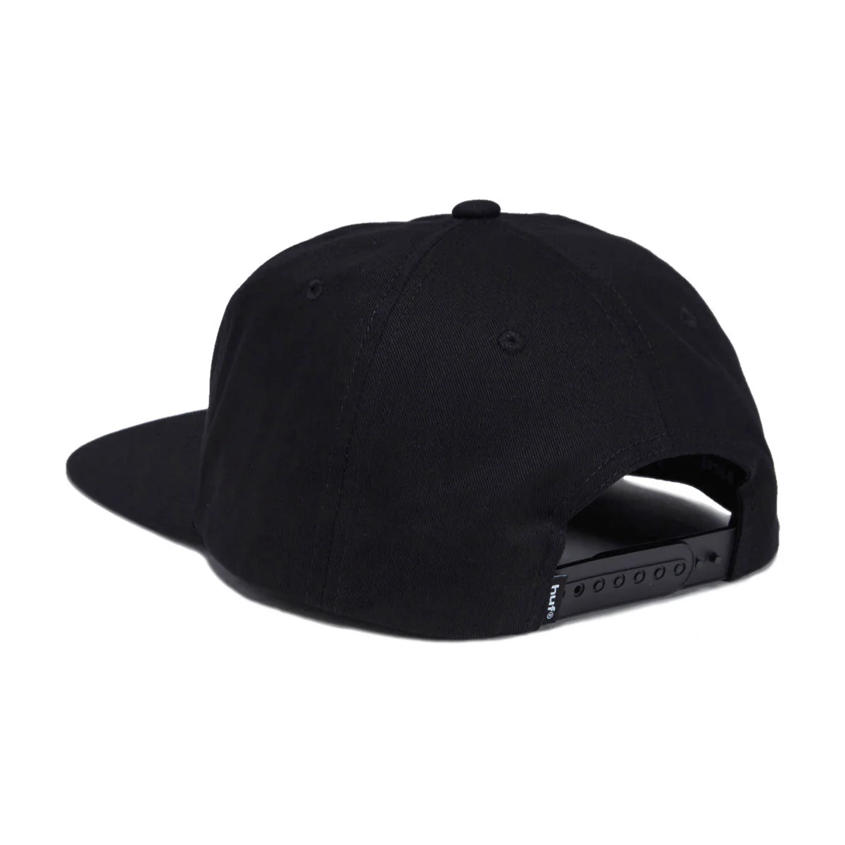HUF Box Logo Snapback Hat - Black/Black II - Image 2