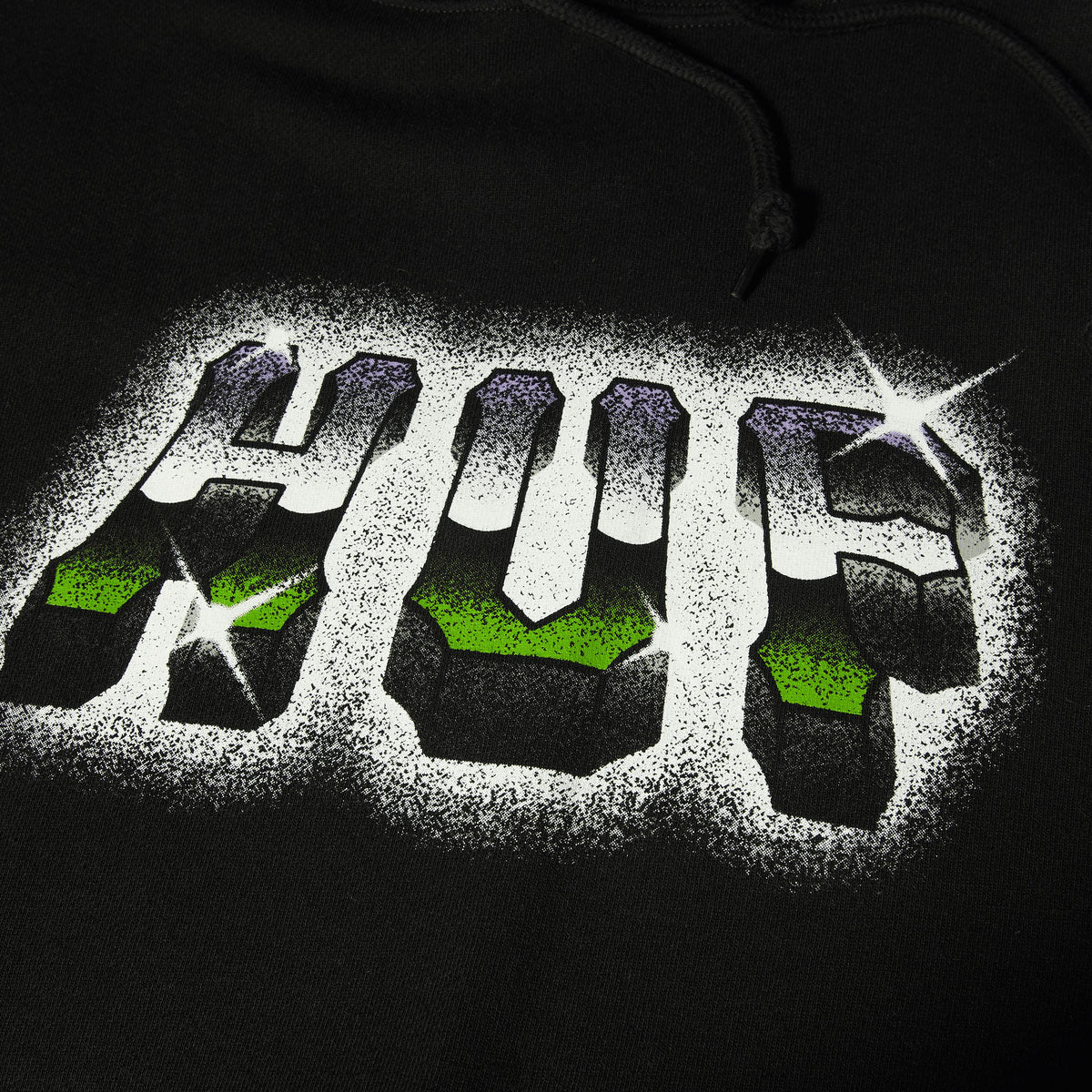 HUF Chrome Grit Hoodie - Black - Image 2