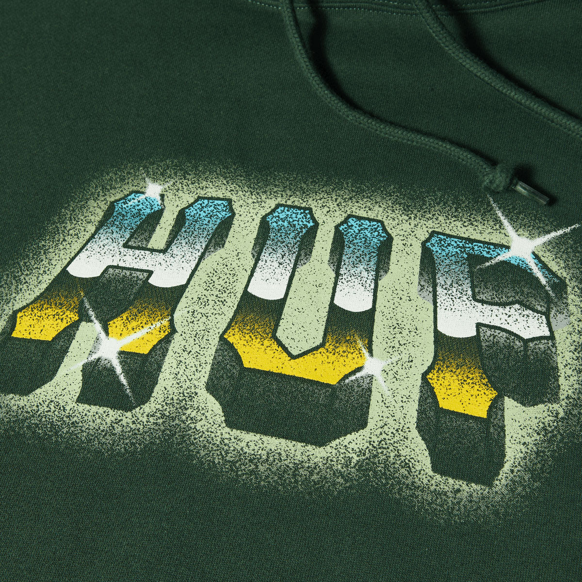 HUF Chrome Grit Hoodie - Forest Green - Image 2