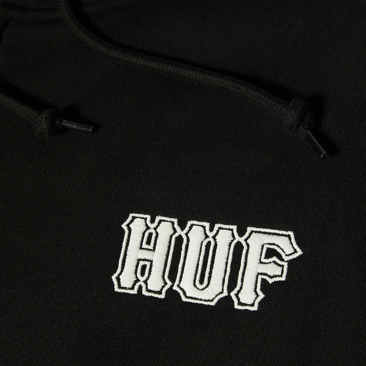 HUF Classic Logo Full Zip Hoodie - Black - Image 2