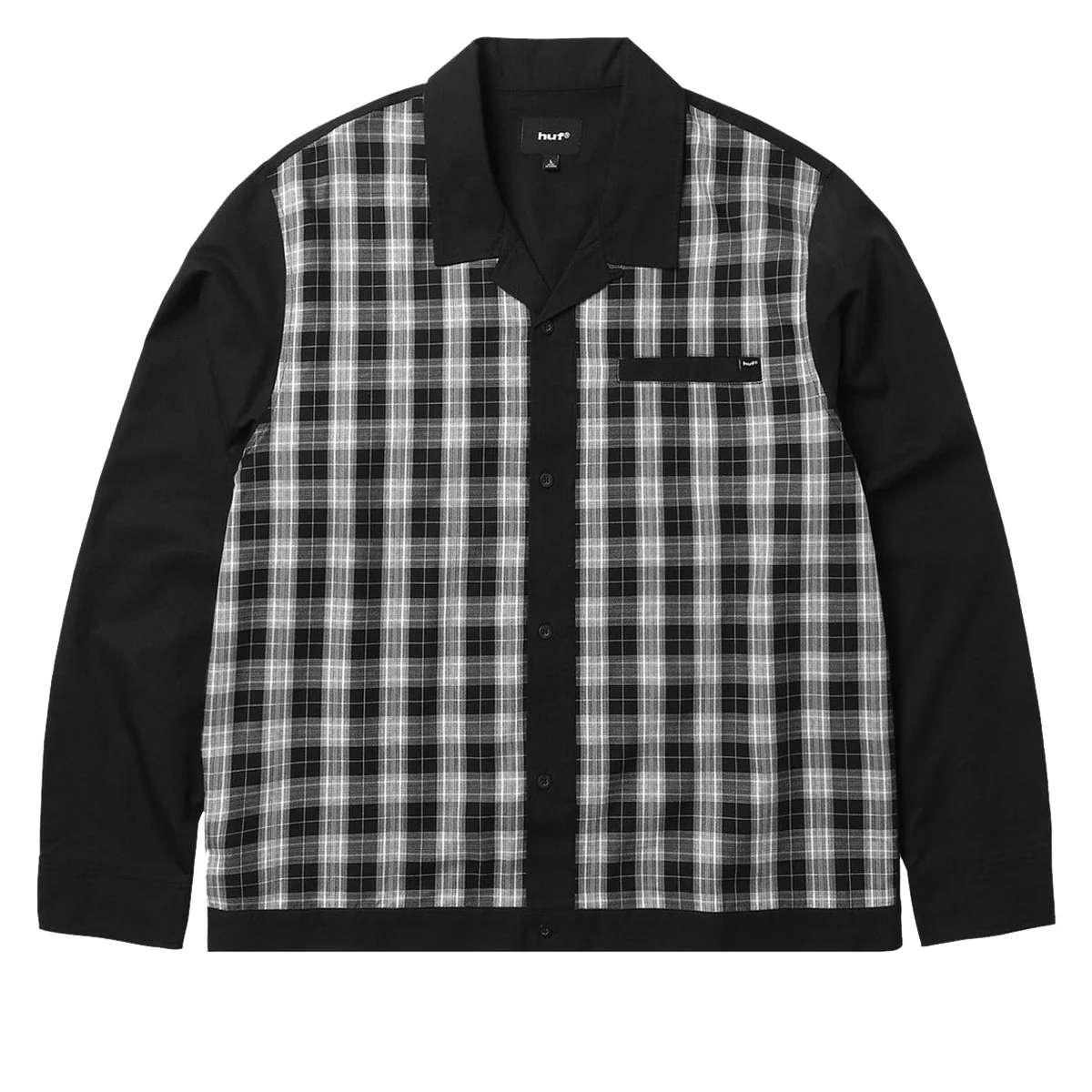 HUF Coolidge Plaid Long Sleeve Shirt - Black - Image 2