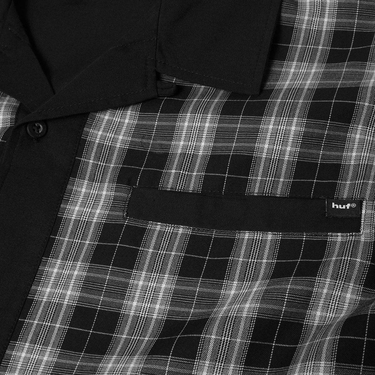 HUF Coolidge Plaid Long Sleeve Shirt - Black - Image 4