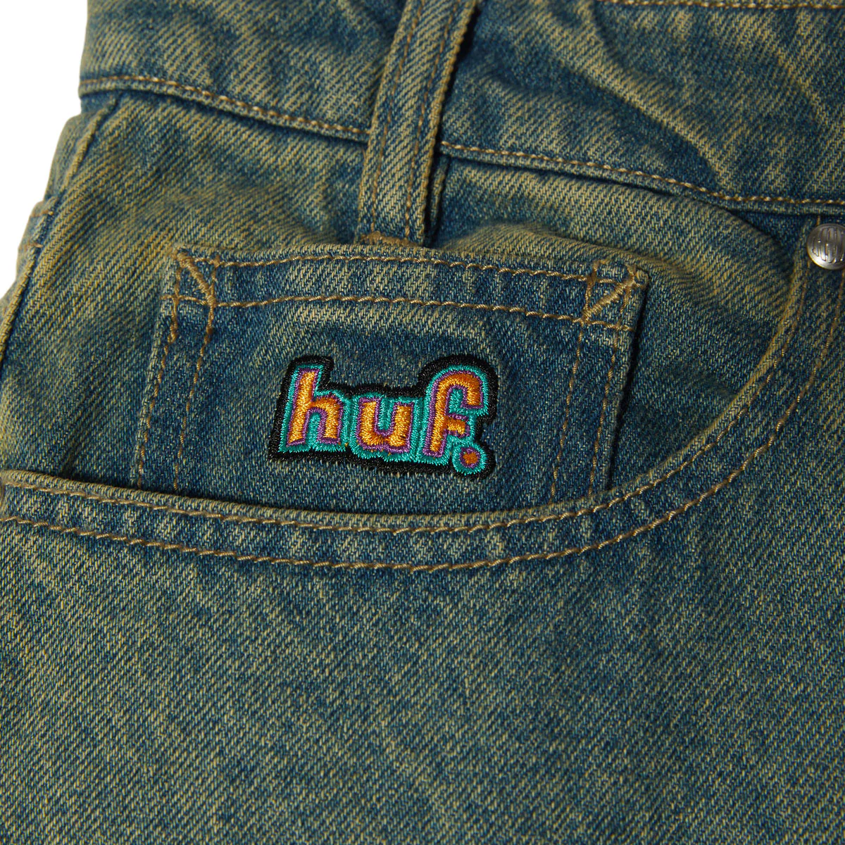 HUF Cromer Washed Jeans - Indigo Earth - Image 2