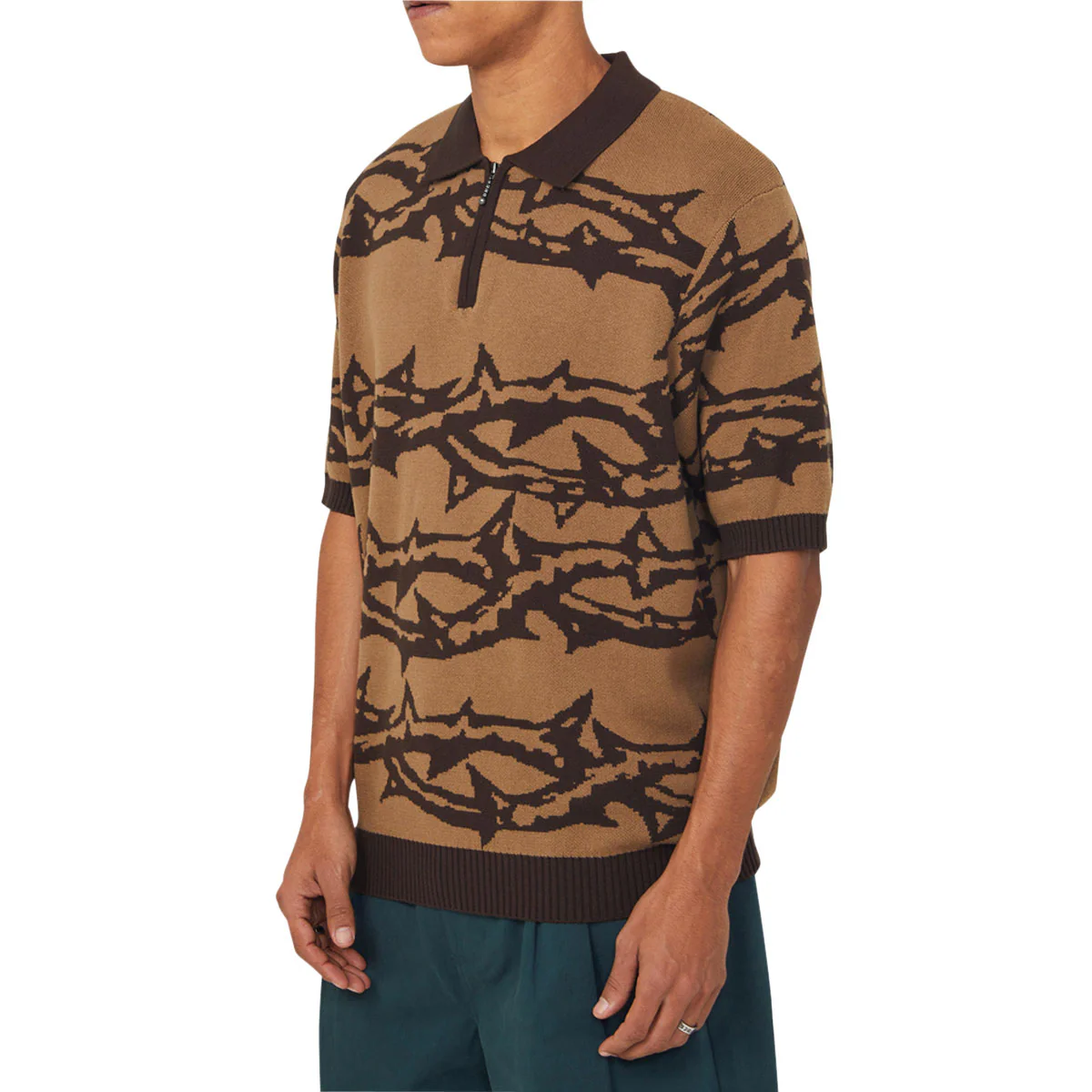 HUF Fantasies Knit Shirt - Brown - Image 5