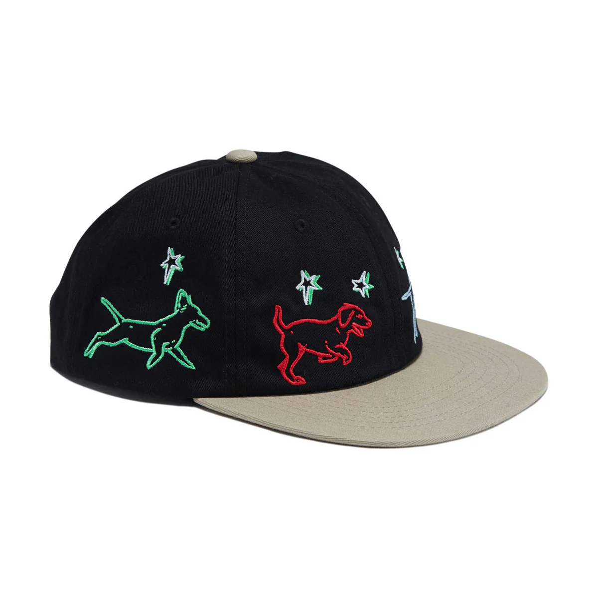 HUF Fetch 6 Panel Snapback Hat - Black - Image 3