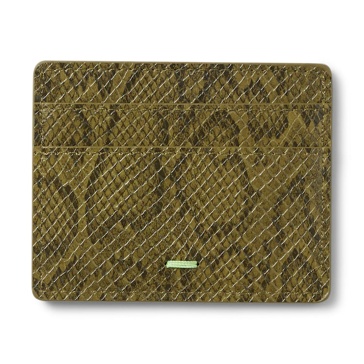 HUF Fuck It Snakeskin Cardholder Wallet - Green - Image 2
