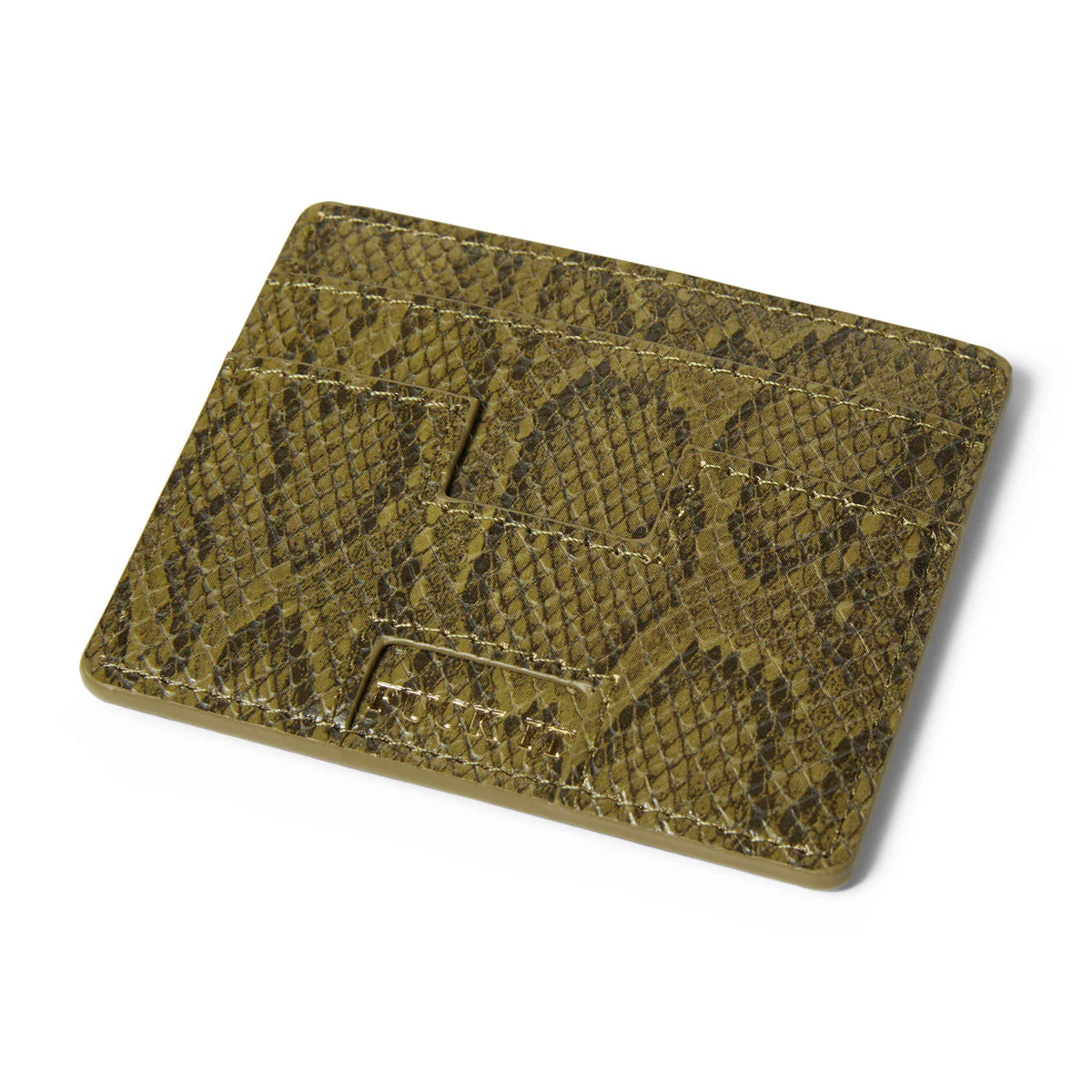 HUF Fuck It Snakeskin Cardholder Wallet - Green - Image 3