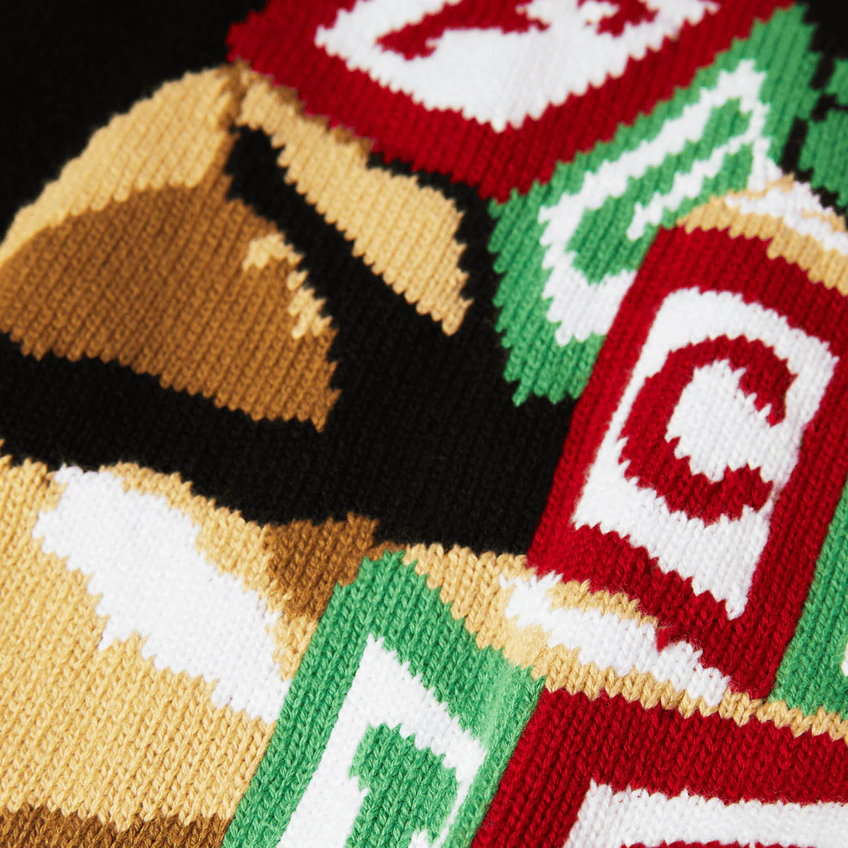 HUF Gift Bear Intarsia Sweatshirt - Black - Image 2