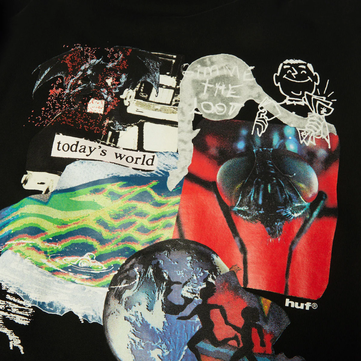 HUF Gimme The Loot Hoodie - Black - Image 6