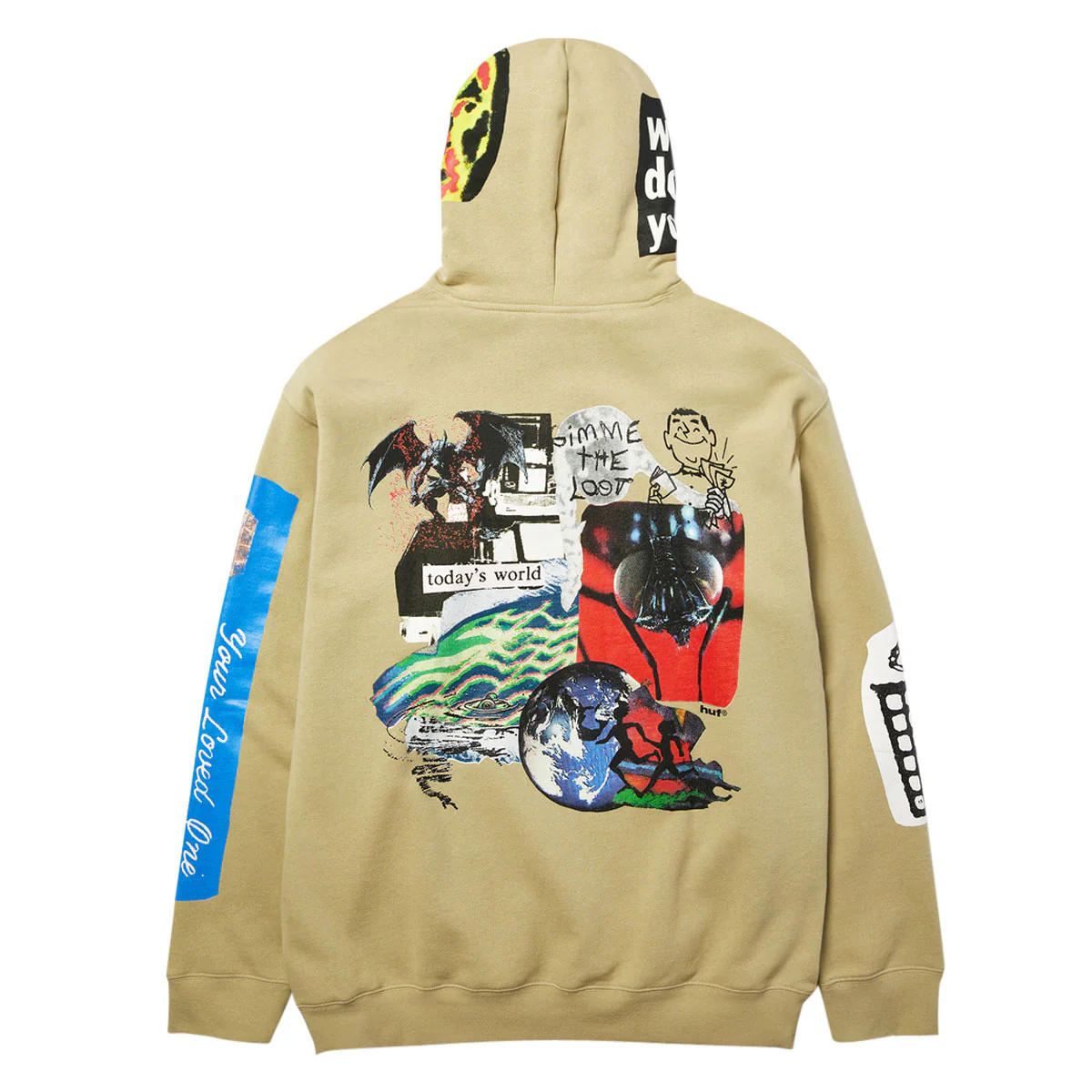 HUF Gimme The Loot Hoodie - Sand - Image 3