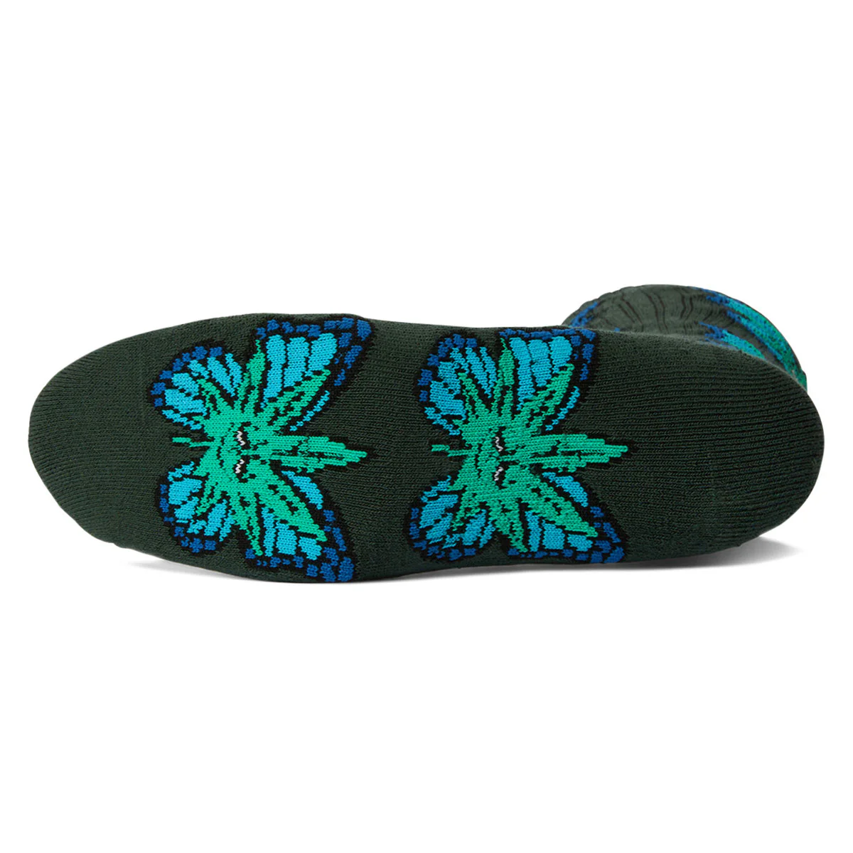 HUF Green Budderfly Socks - Forest Green - Image 2