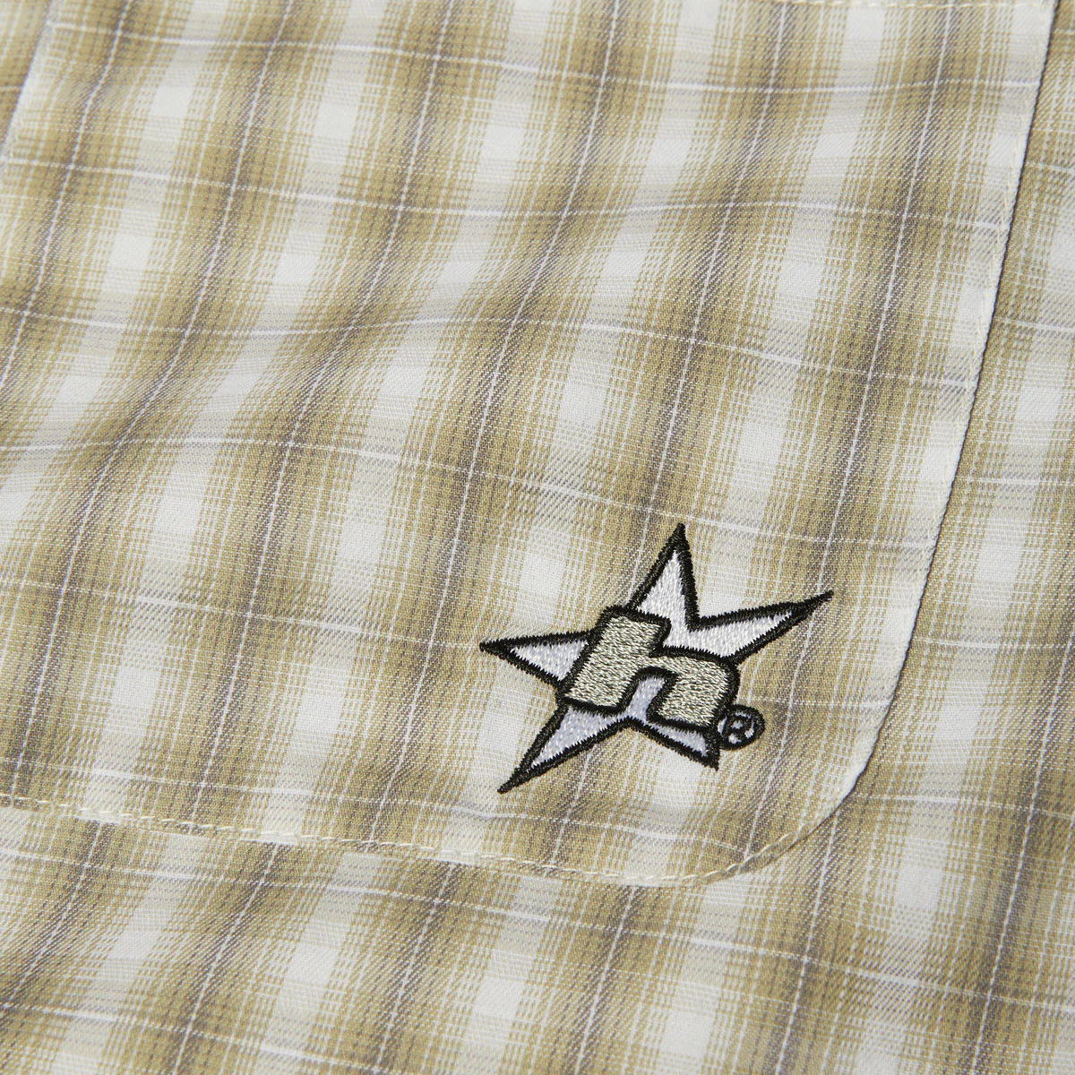 HUF H Star Long Sleeve Plaid Shirt - Putty - Image 3