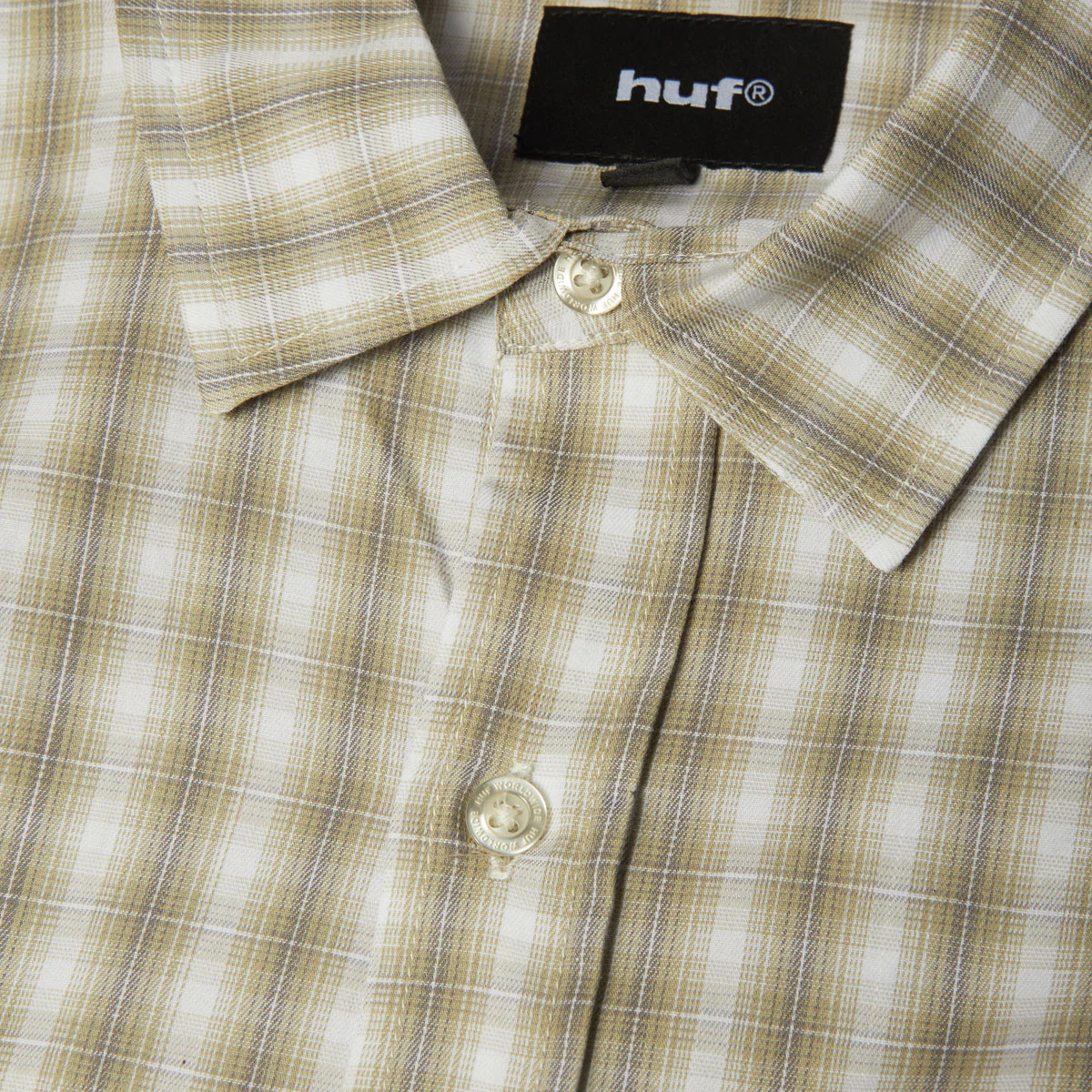 HUF H Star Long Sleeve Plaid Shirt - Putty - Image 4