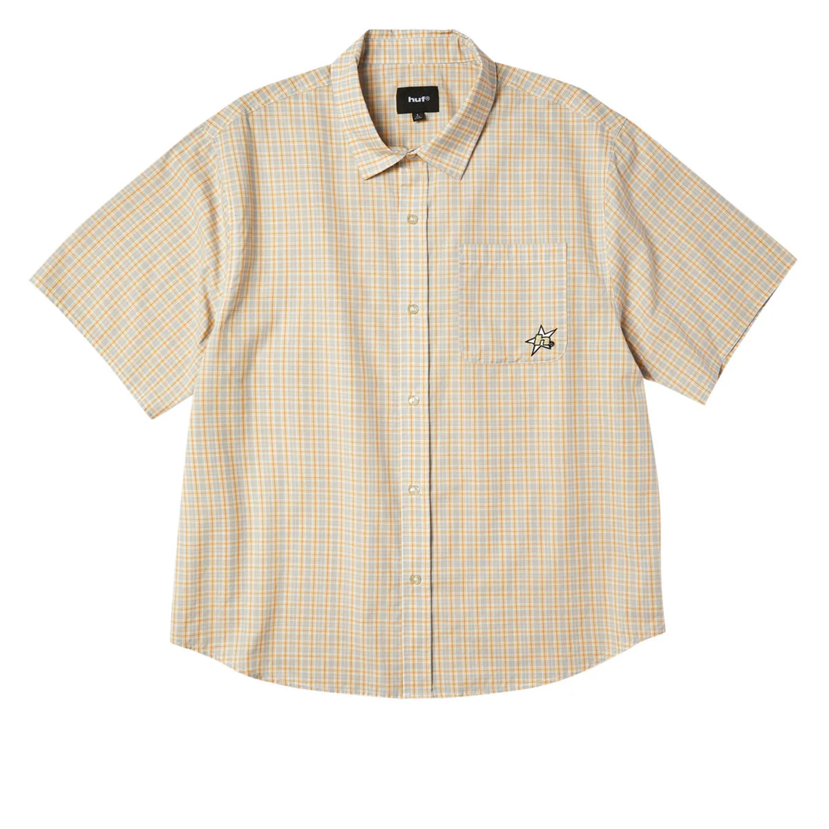 HUF H Star Plaid Shirt - Putty II - Image 2