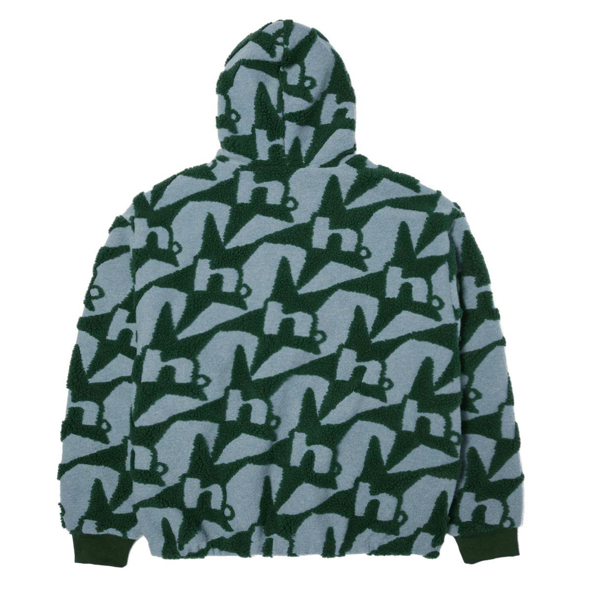 HUF H Star Repeat High Pile Jacket - Ice Blue - Image 2