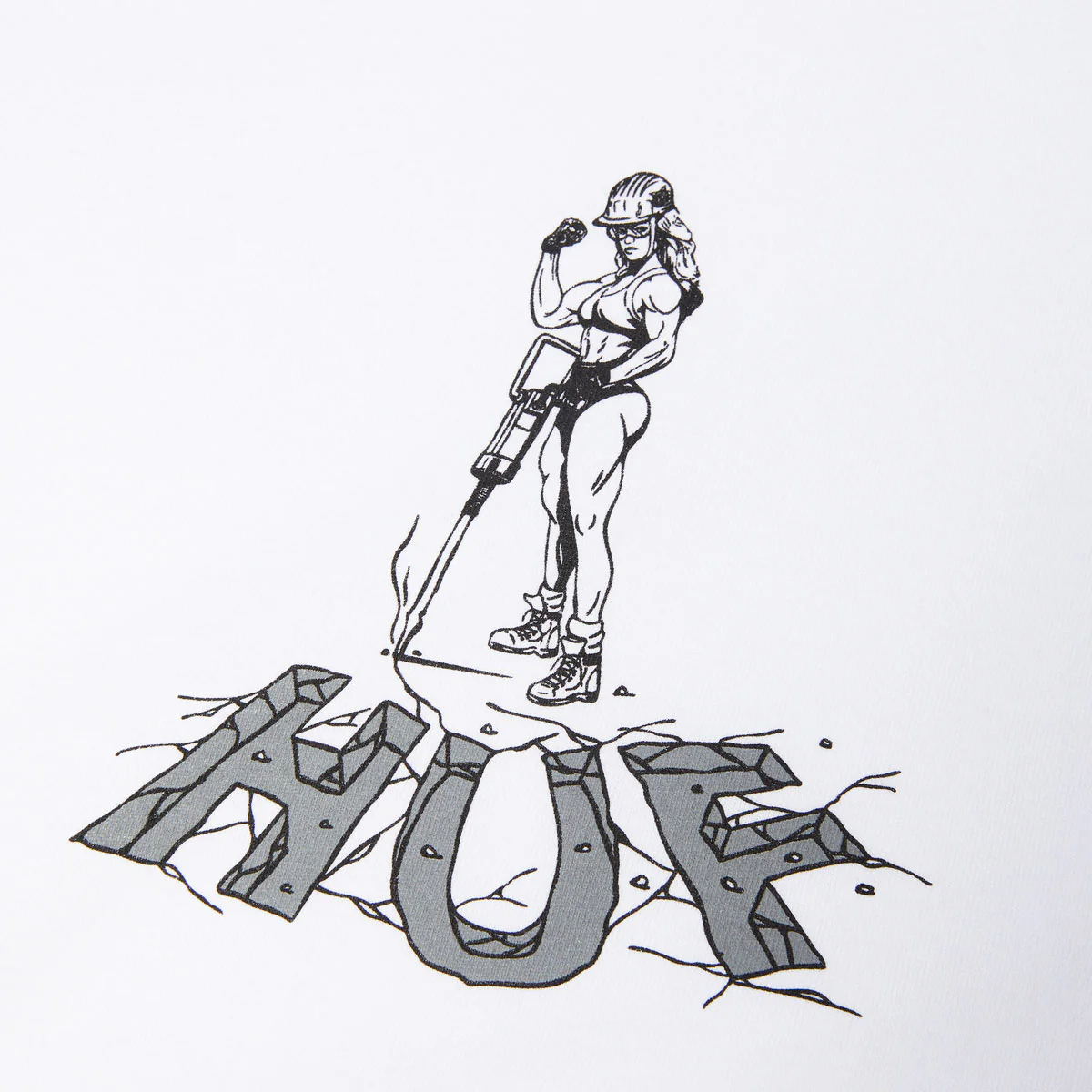 HUF Jacked T-Shirt - White - Image 2