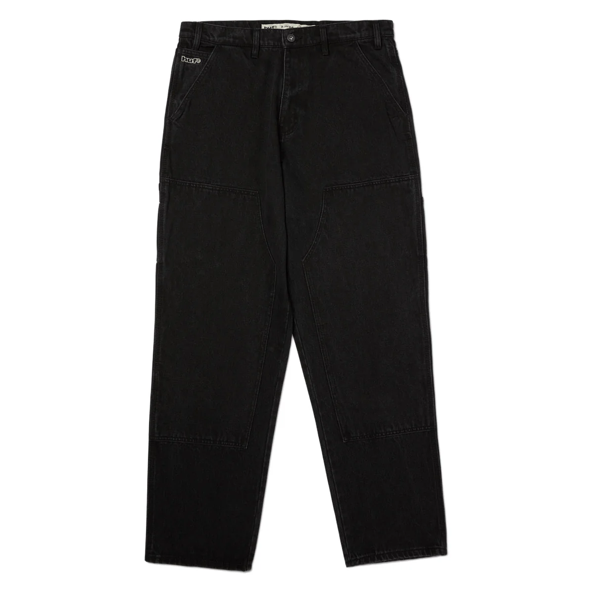 HUF Kinda Loose Double Knees Jeans - Faded Black - Image 4