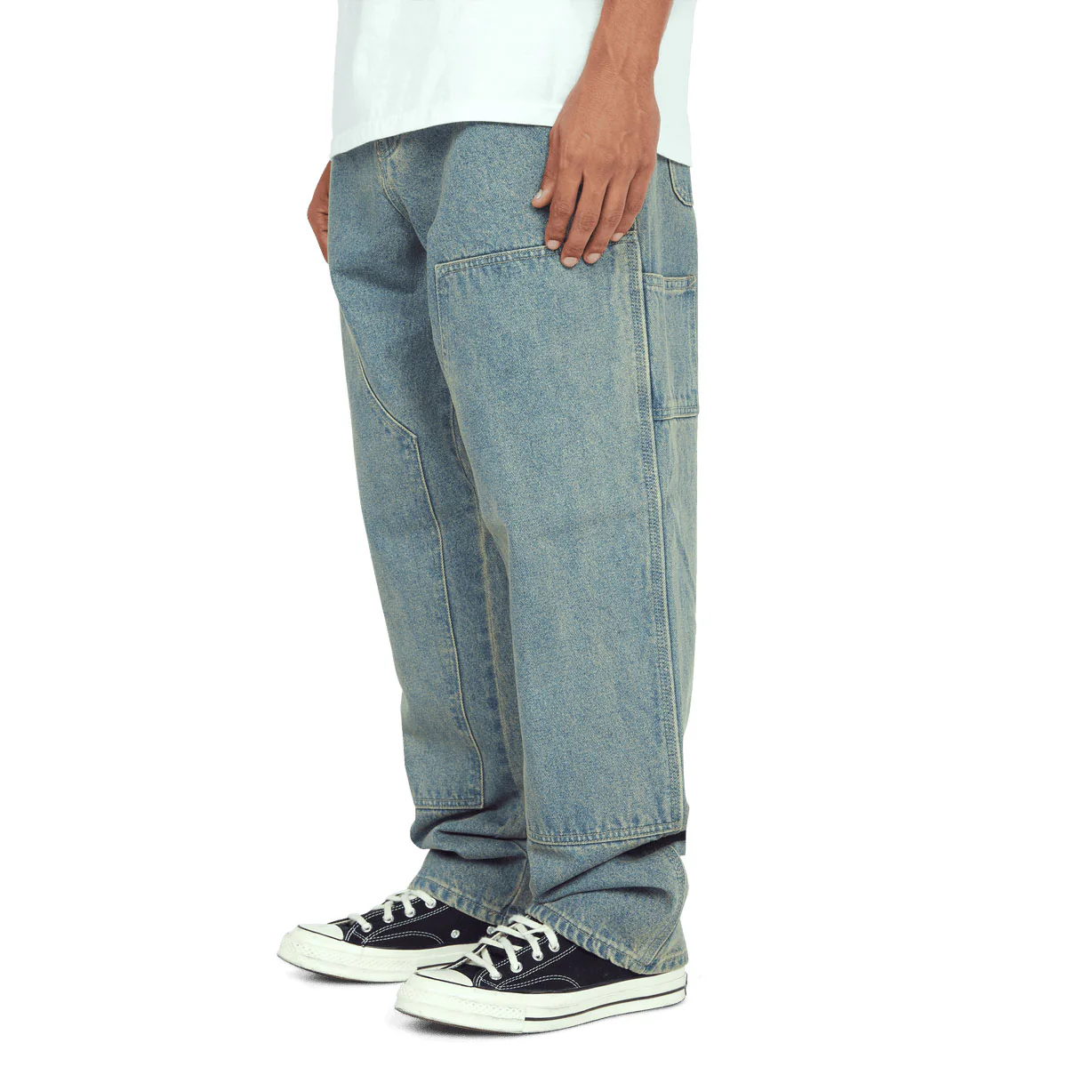 HUF Kinda Loose Double Knees Jeans - Indigo Earth - Image 3
