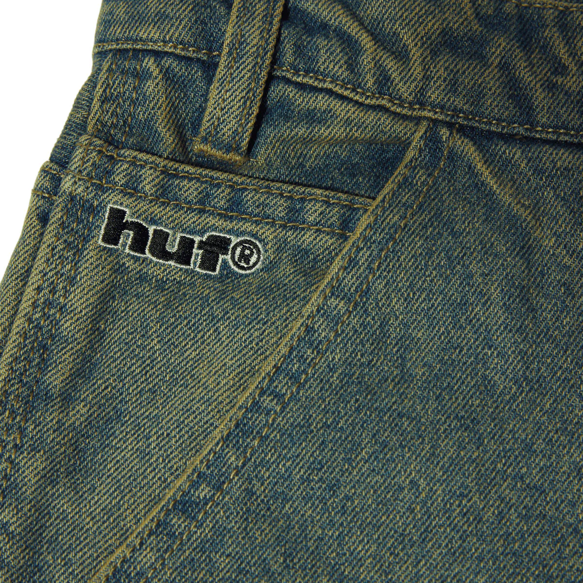 HUF Kinda Loose Double Knees Jeans - Indigo Earth - Image 5