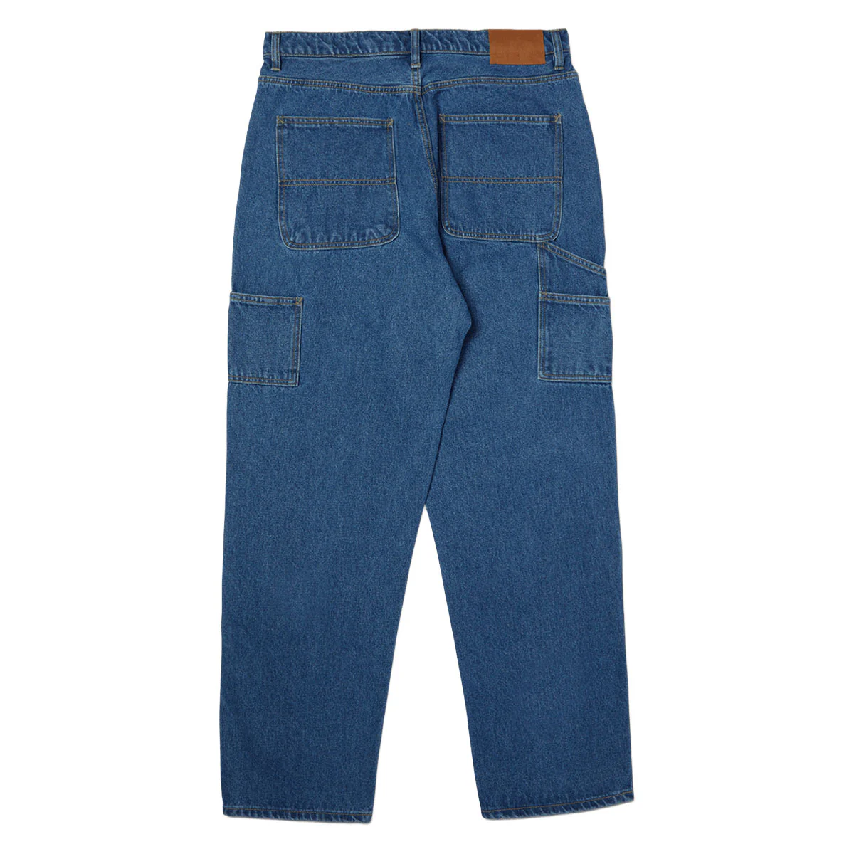 HUF Kinda Loose Double Knees Jeans - Stone Wash Indigo - Image 5