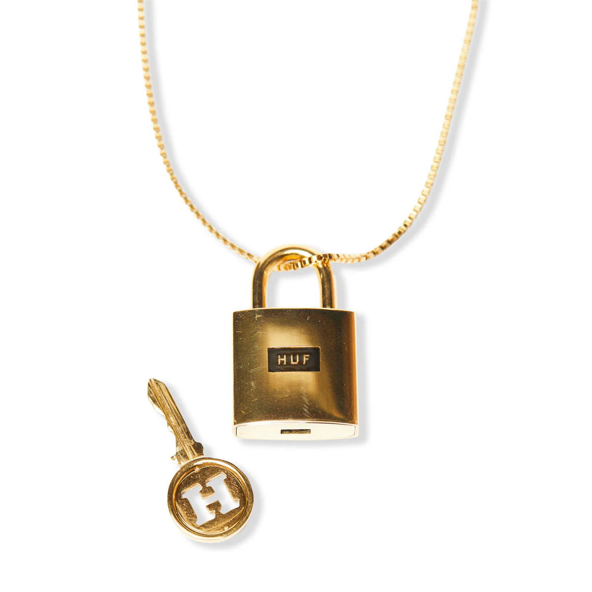 HUF Lock And Key Pendant - Gold - Image 2