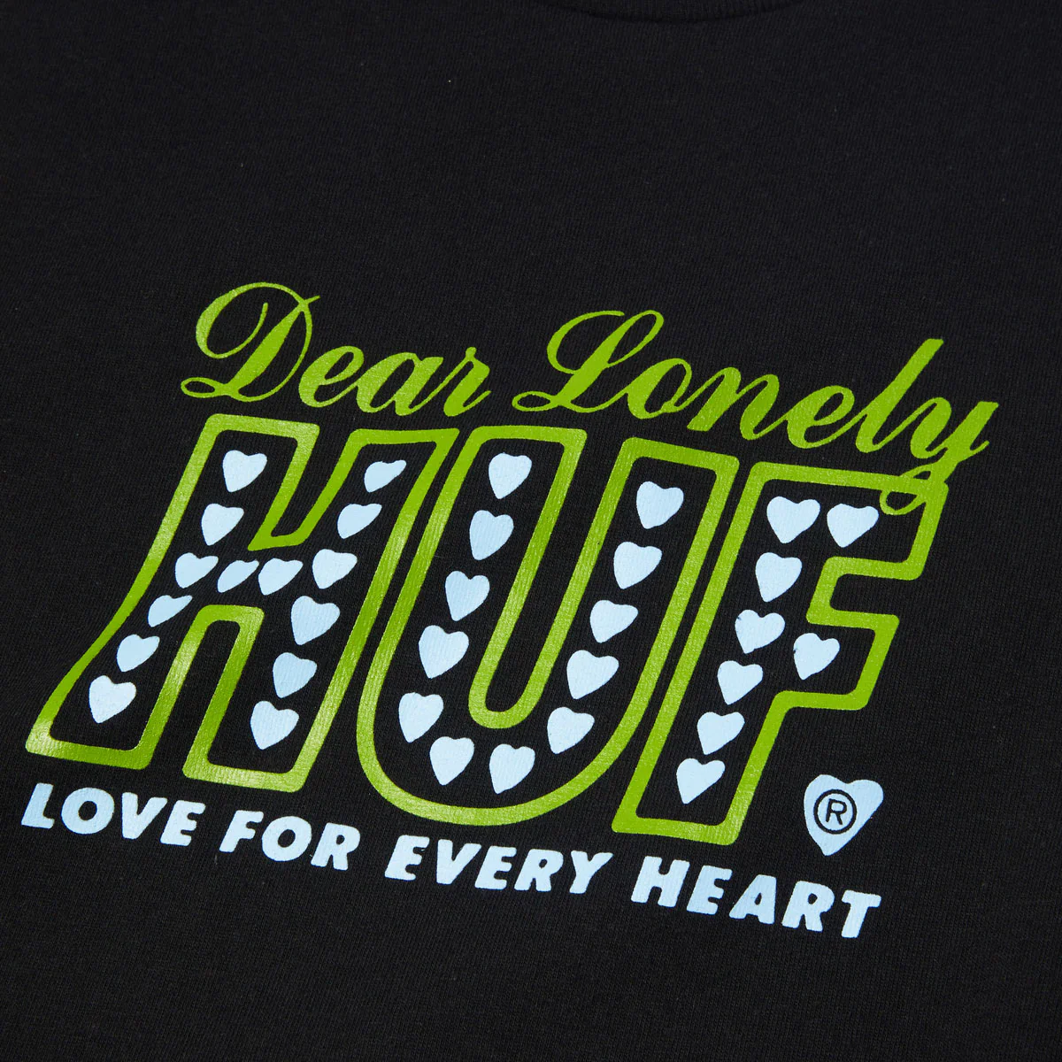 HUF Lonely Hearts T-Shirt - Black - Image 2