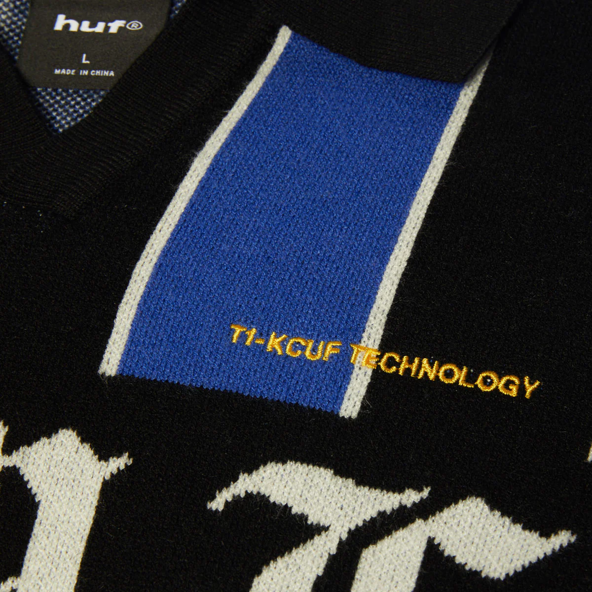 HUF Midfield Jersey Sweater - Electric Blue - Image 5
