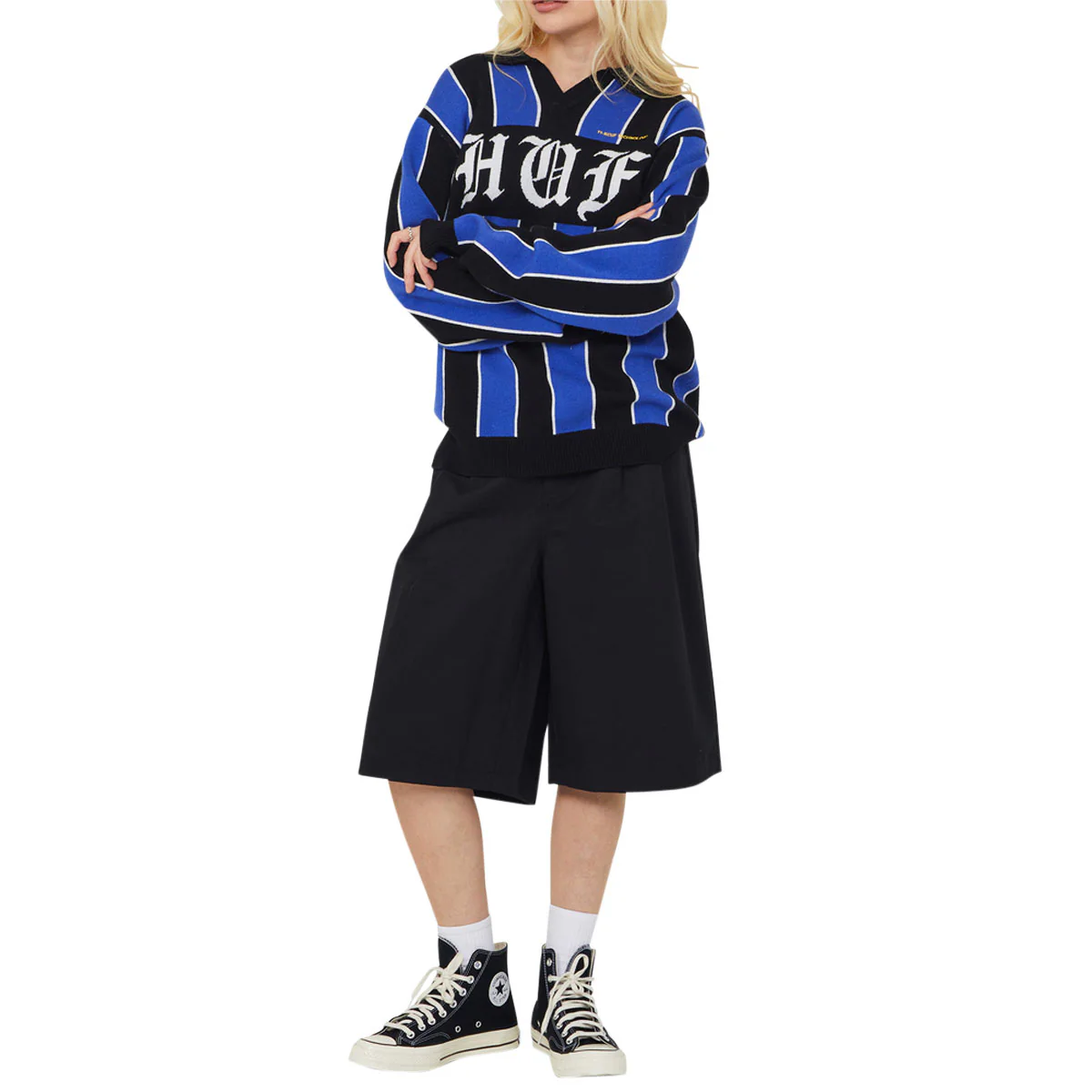 HUF Midfield Jersey Sweater - Electric Blue - Image 6