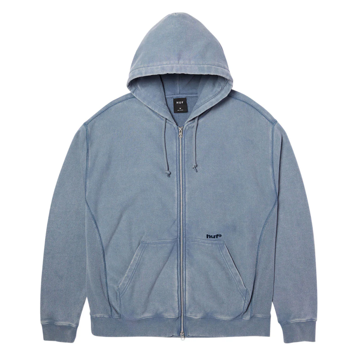 HUF Pacific Wash Full Zip Hoodie - Blue - Image 2