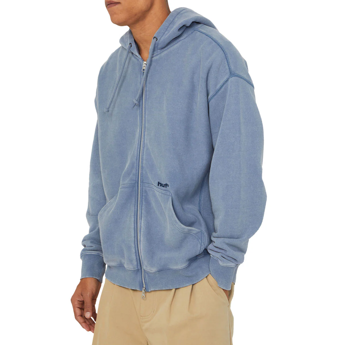 HUF Pacific Wash Full Zip Hoodie - Blue - Image 6