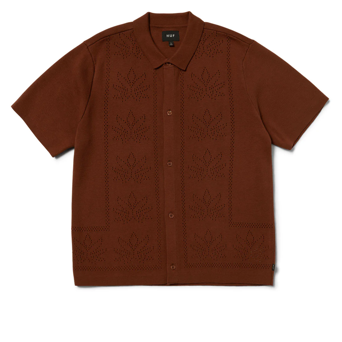 HUF Plantlife Perforated Knit Shirt - Sierra - Image 2
