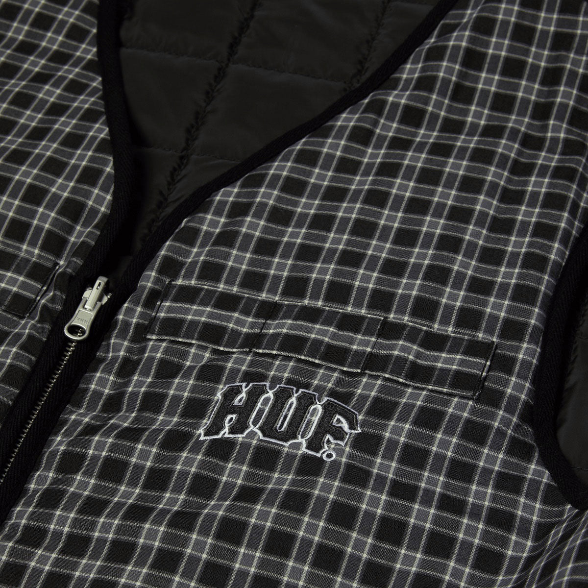 HUF Poynter Reversible Vest - Black - Image 4