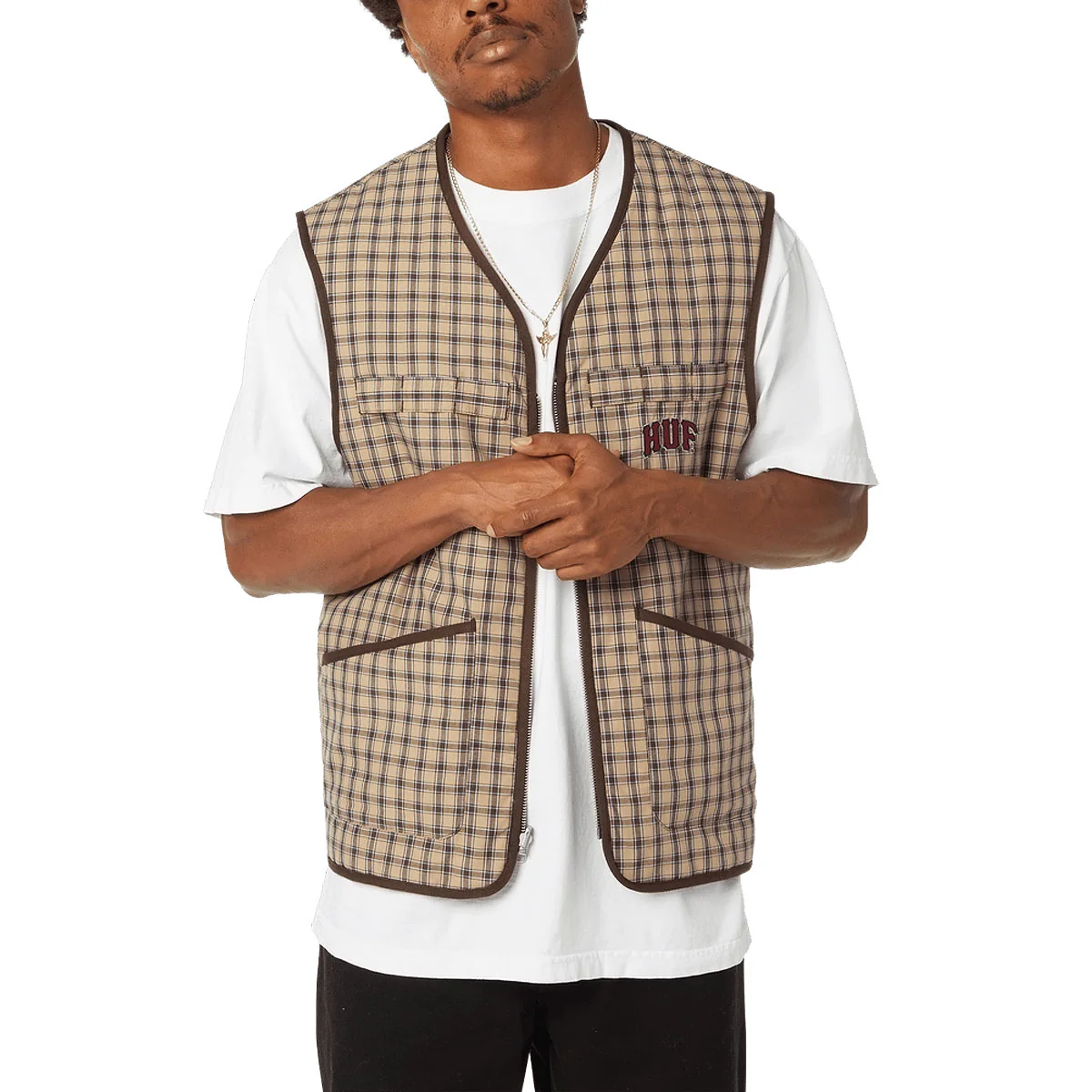 HUF Poynter Reversible Vest - Clay - Image 3