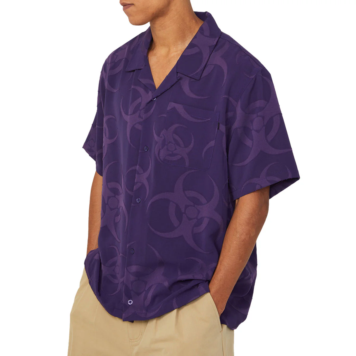 HUF Sector Jacquard Shirt - Dark Berry - Image 5