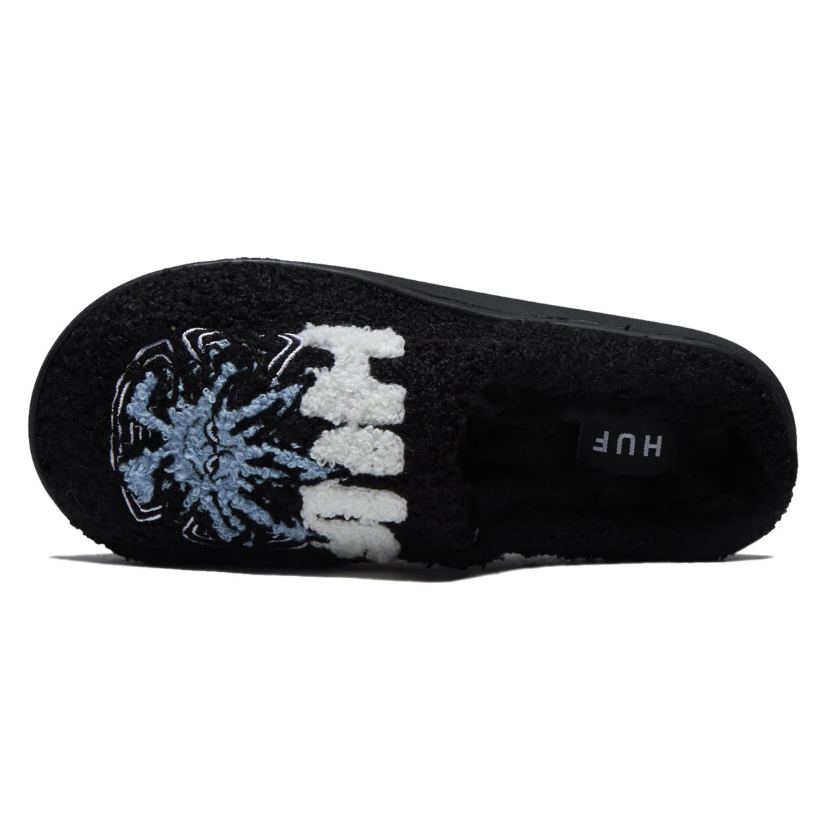 HUF Snow Angel Fuzzy Slipper Shoes - Black - Image 3
