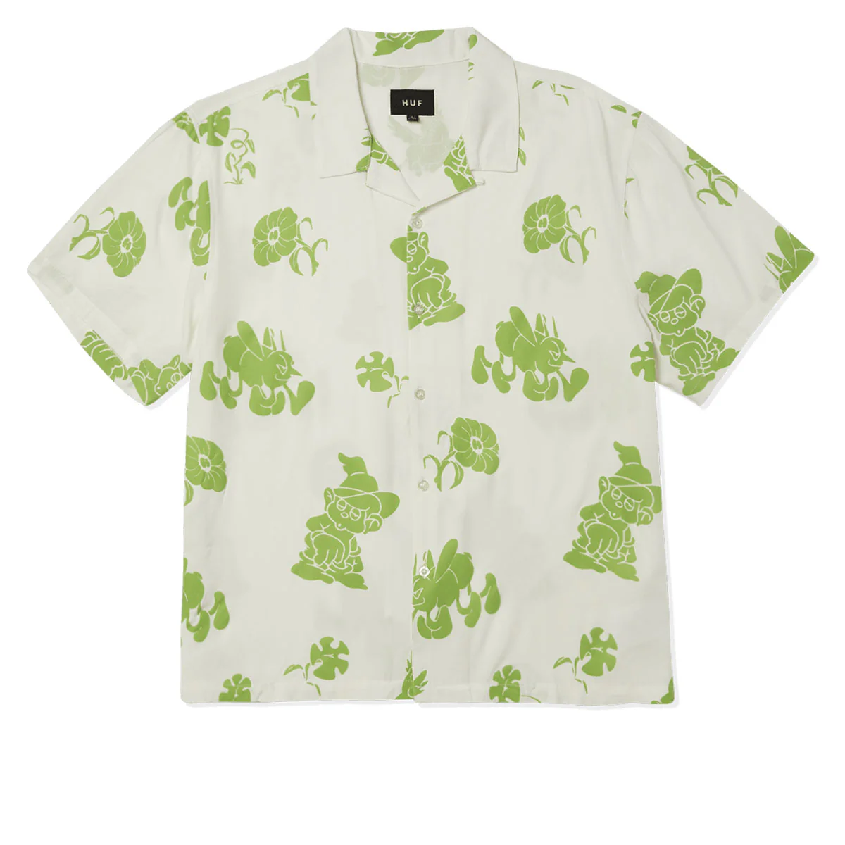 HUF Trip Flocked Resort Shirt - White - Image 2