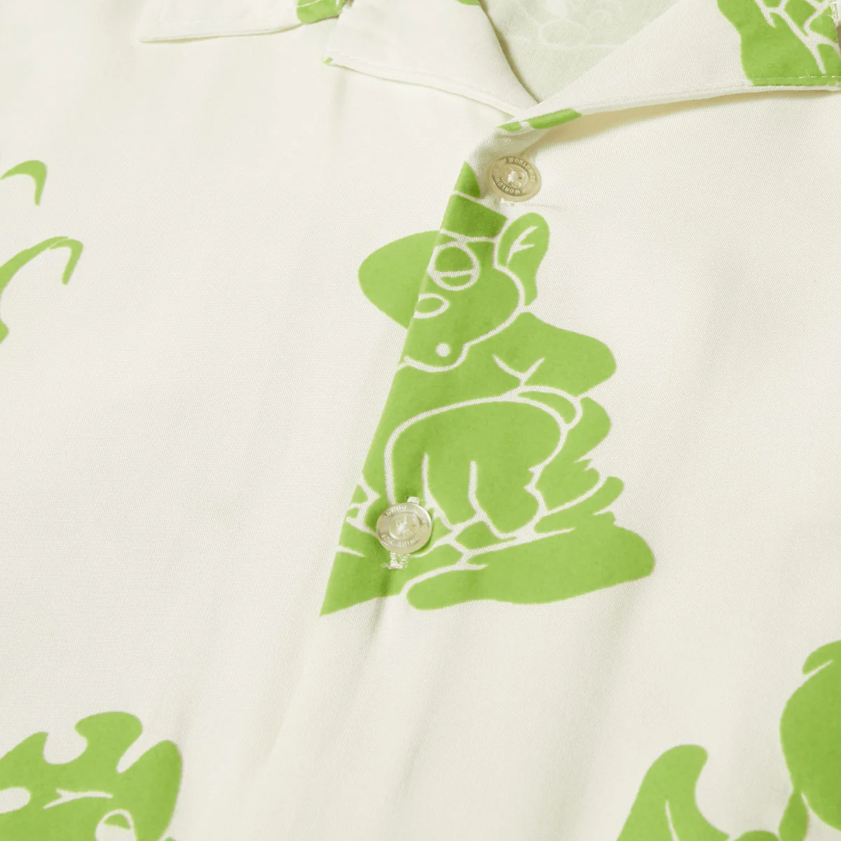 HUF Trip Flocked Resort Shirt - White - Image 4