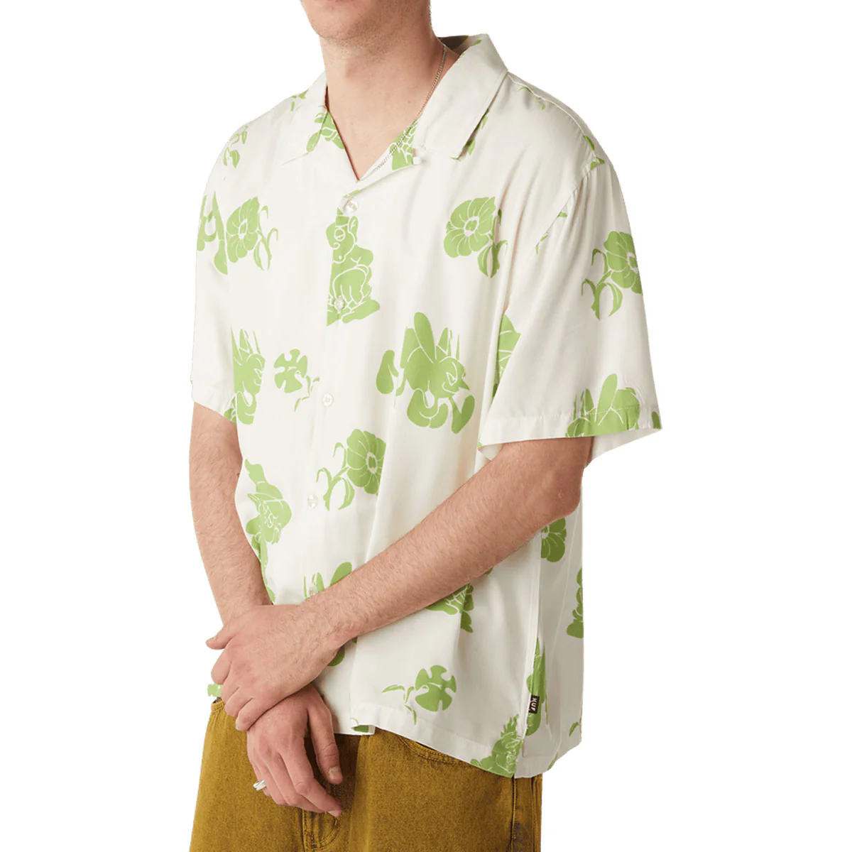 HUF Trip Flocked Resort Shirt - White - Image 6