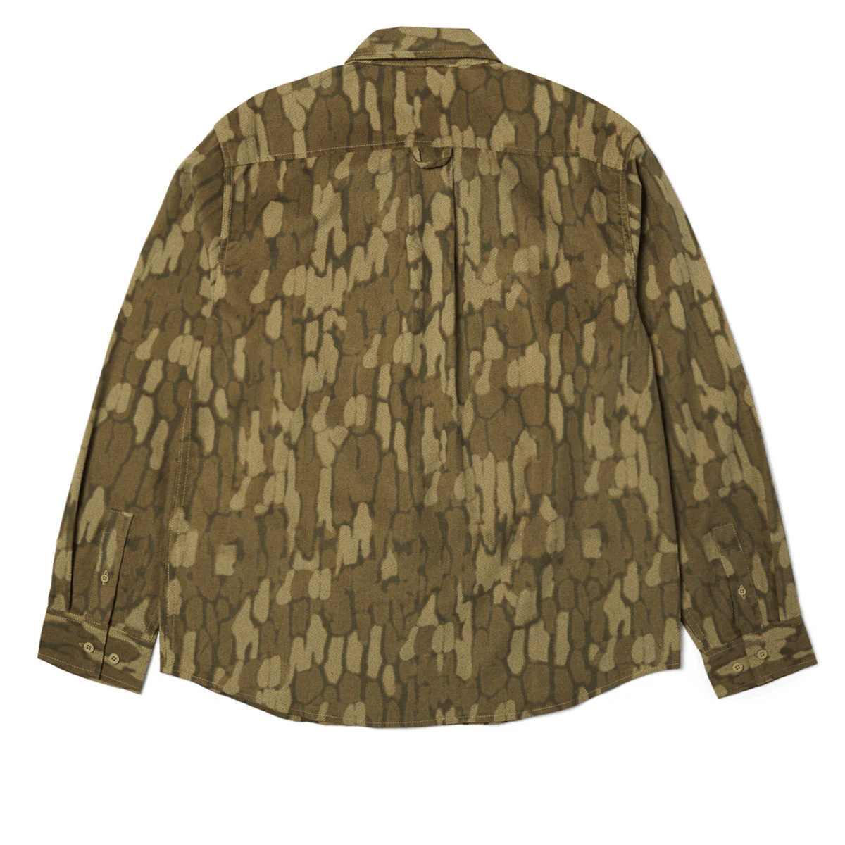 HUF Warped Camo Corduroy Long Sleeve Shirt - Muted Camo - Image 2