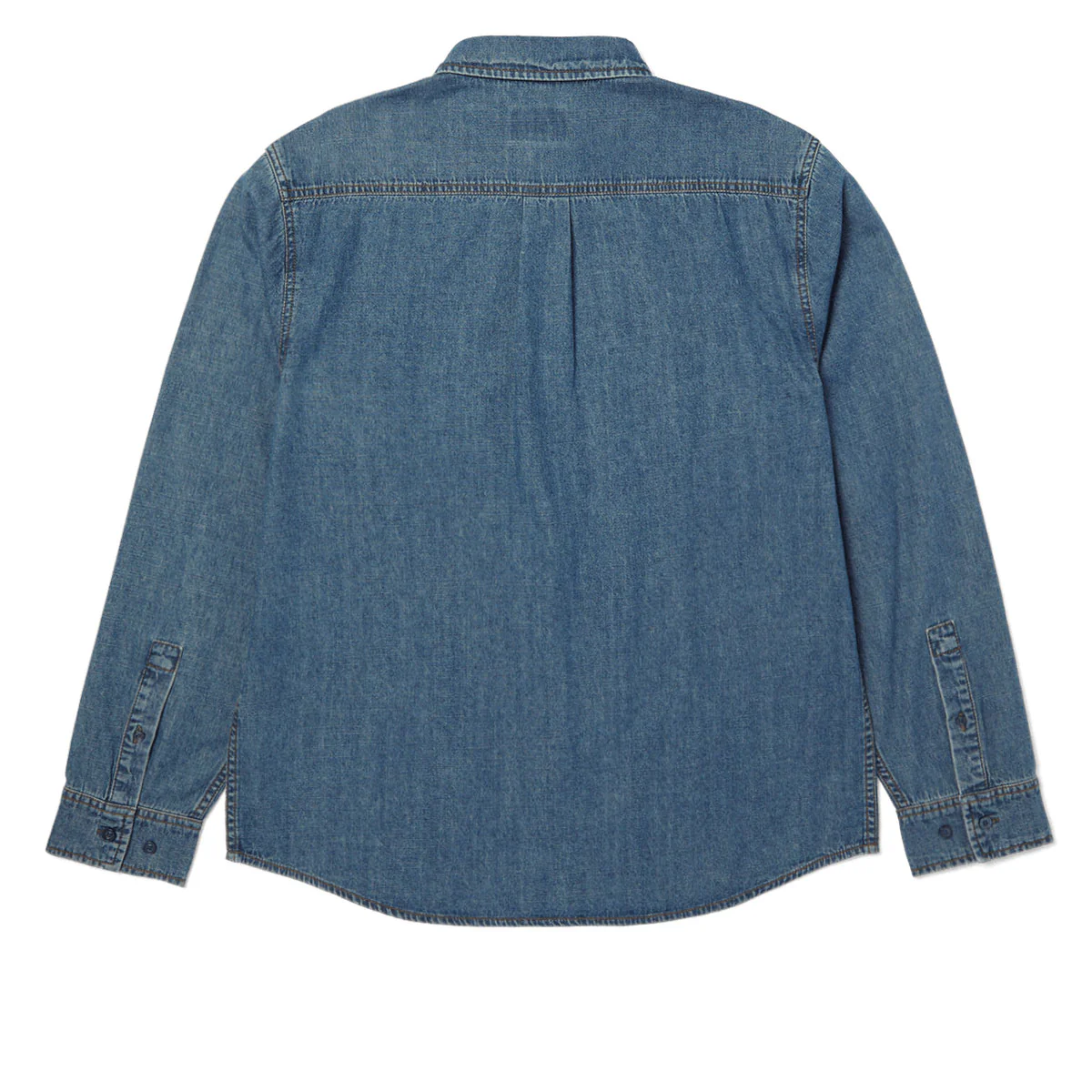 HUF Worldwide Clothiers Denim Long Sleeve Shirt - Indigo - Image 3
