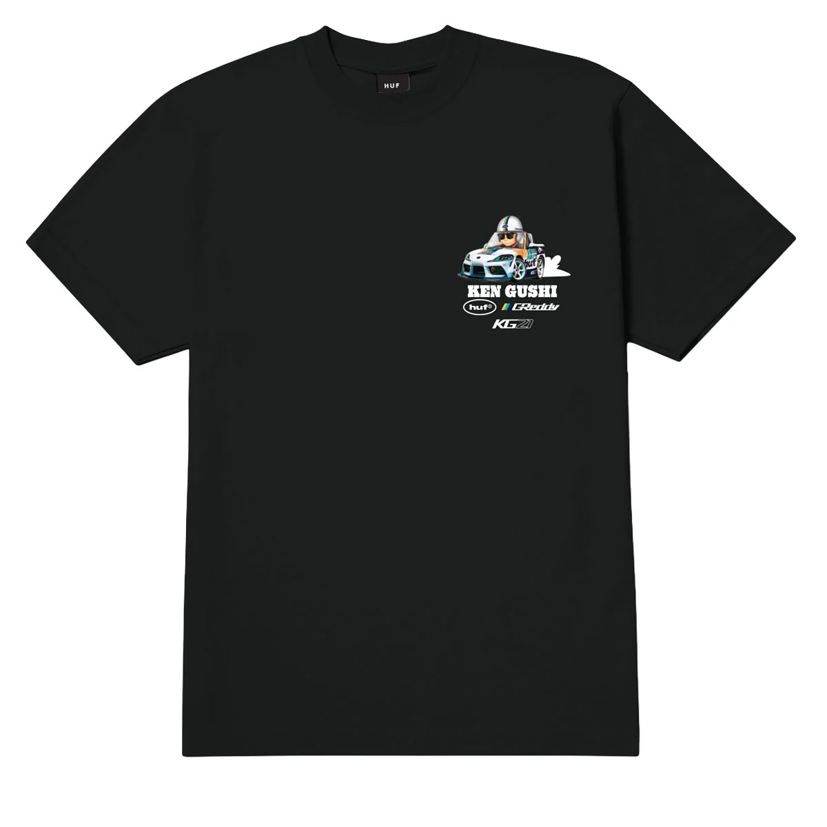 HUF x GReddy Gushi T-Shirt - Black - Image 2